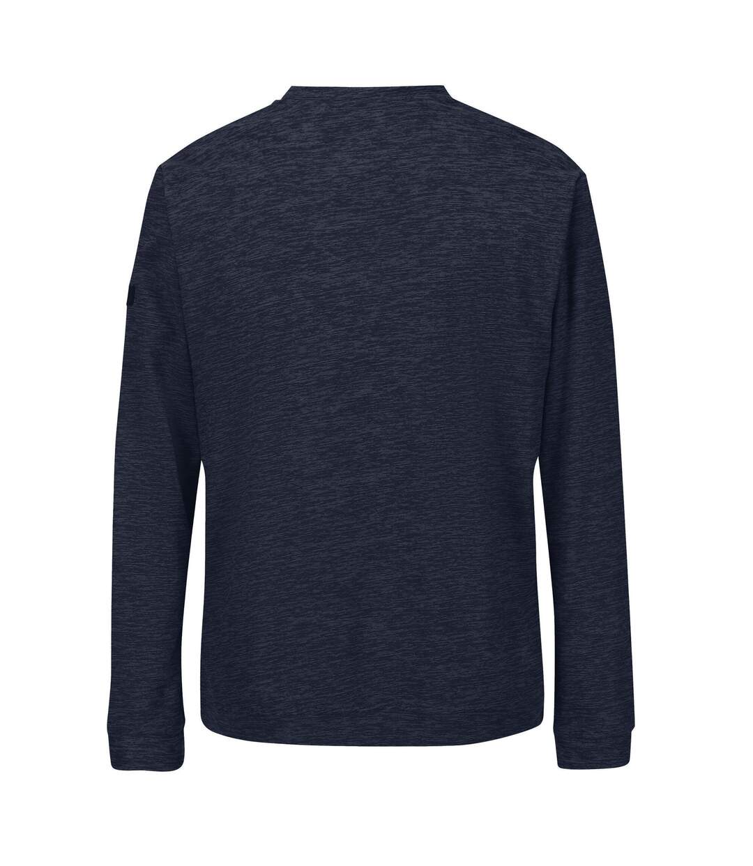 Mens Leith Lightweight Sweatshirt Navy Black Marl Regatta-3
