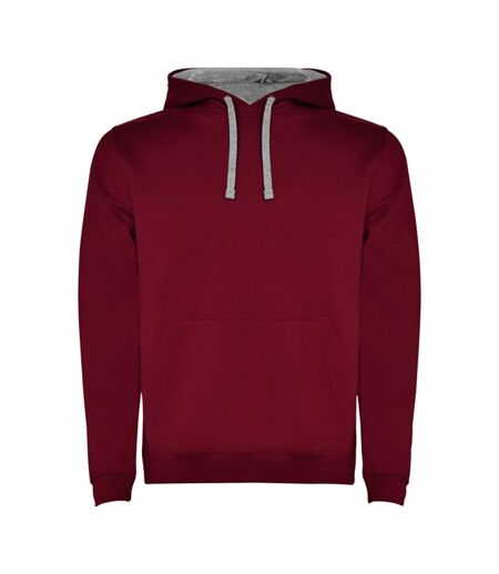 Sweat Urban Homme Rouge Grenat Gris Chiné Roly