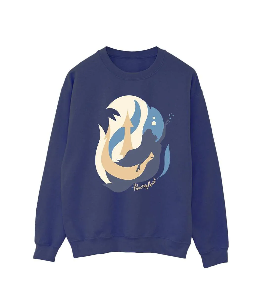 Disney - Sweat THE LITTLE MERMAID COLOUR SILHOUETTES - Femme (Bleu marine) - UTBI23345-1
