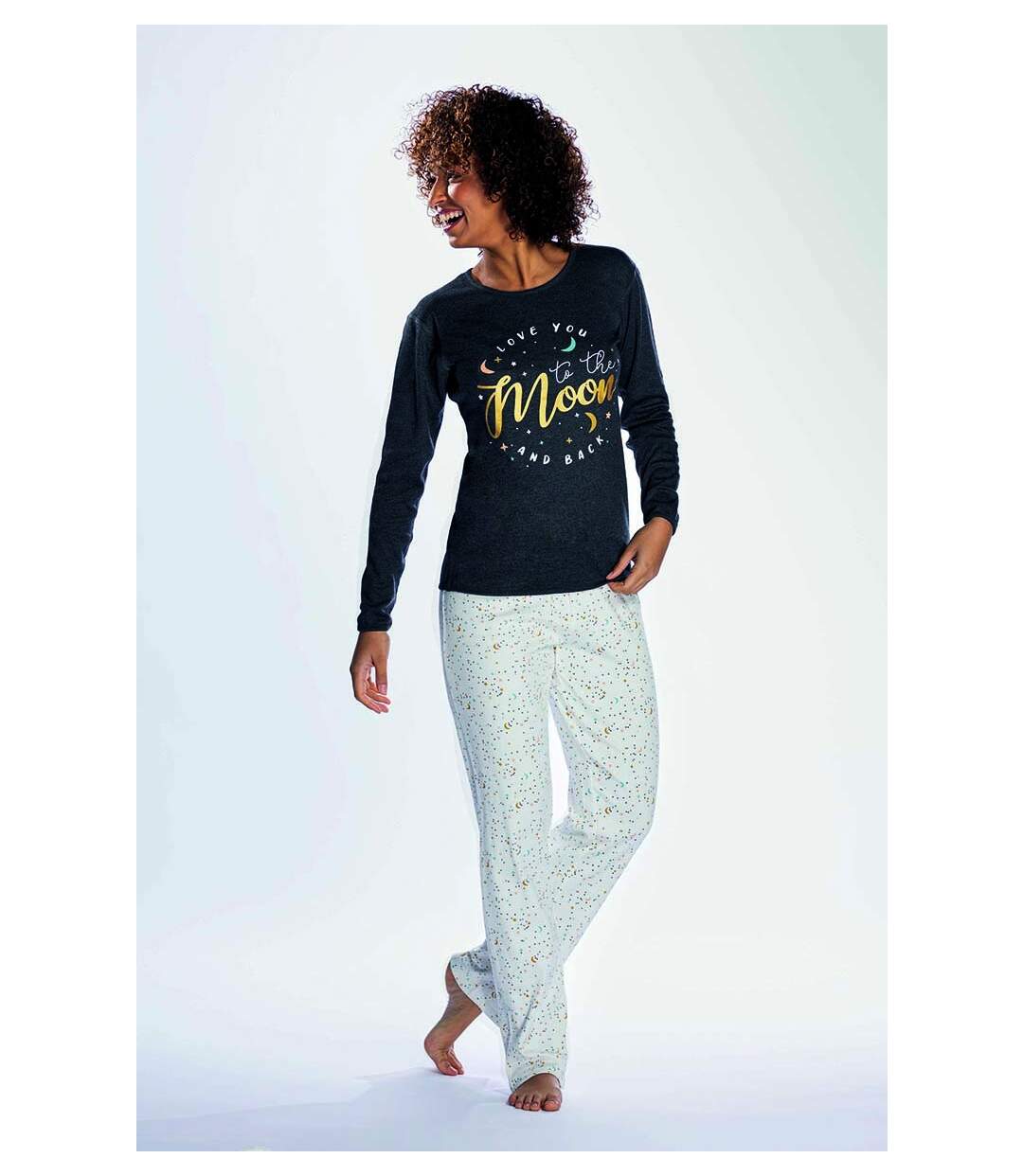 Pyjama COTON MELISSA BROWN DISCO REVERSIBLE Pack de 2