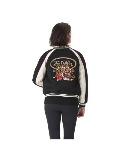 Veste femme teddy avec patch devant et broderie dans le dos Rug Vondutch