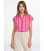Chemisier rayures vives, manches revers-1
