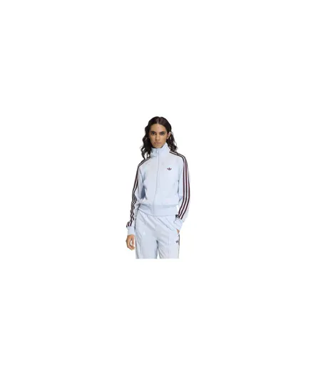 Haut De Survêtement Motif/style 3 Rayures Firebird Femme Bordeaux Foncé Bleu Ciel Adidas