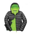 Result Urban Mens Snowbid Hooded Jacket (Black/Lime Green)