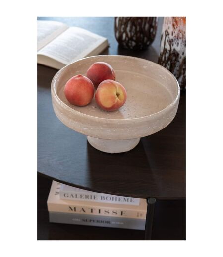Plateau Déco en Ciment Olina 28cm Crème