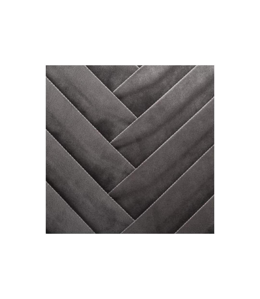 Coussin Déhoussable Velours Tressé 40x40cm Gris-3
