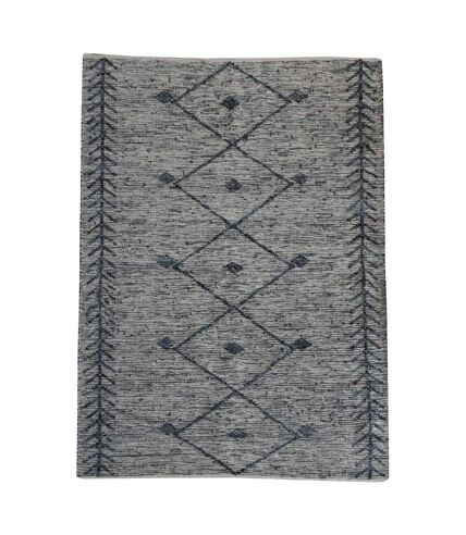 Tapis en cuir et coton gris Leonie 230 x 160 cm