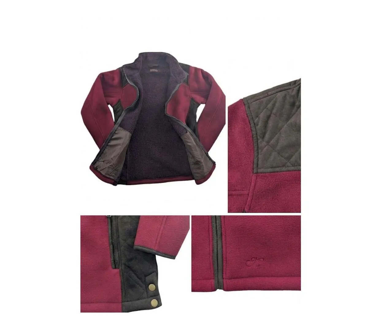 Veste Polaire Femme SENNA2 Bordeaux – Doublure Sherpa & Suédine-5