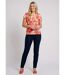 T-shirt manches courtes uni ou imprimé fleurs-3