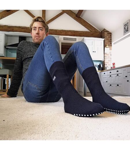 6 Pairs Mens Thermal Indoor Slipper Socks with Grips