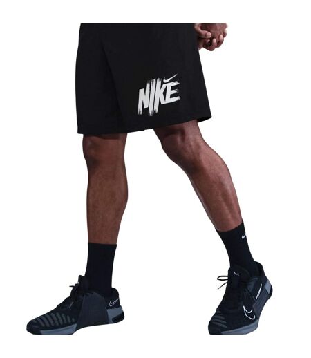 Mens Df Form Running Shorts Black White Nike