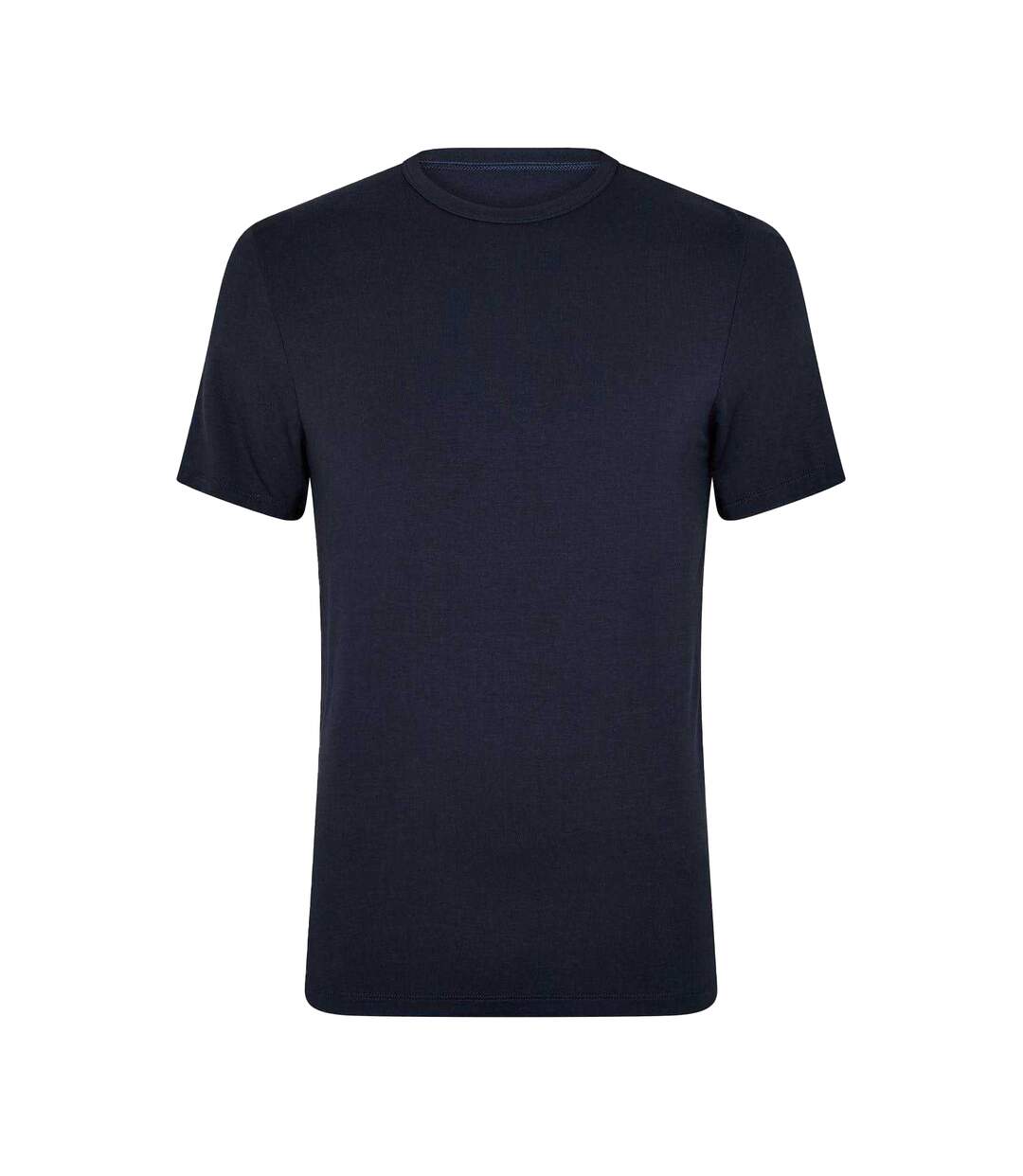 Lot De 3  T-shirts Manches Courtes Motif/style Uni Homme Noir Anthracite Bleu Marine Boss-2