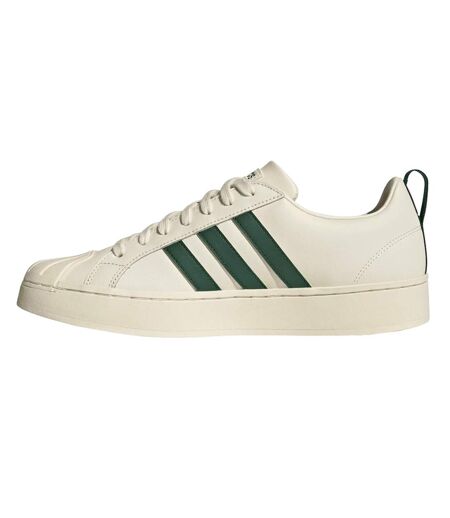 Mens Streetcheck Leather Trainers Cream Adidas