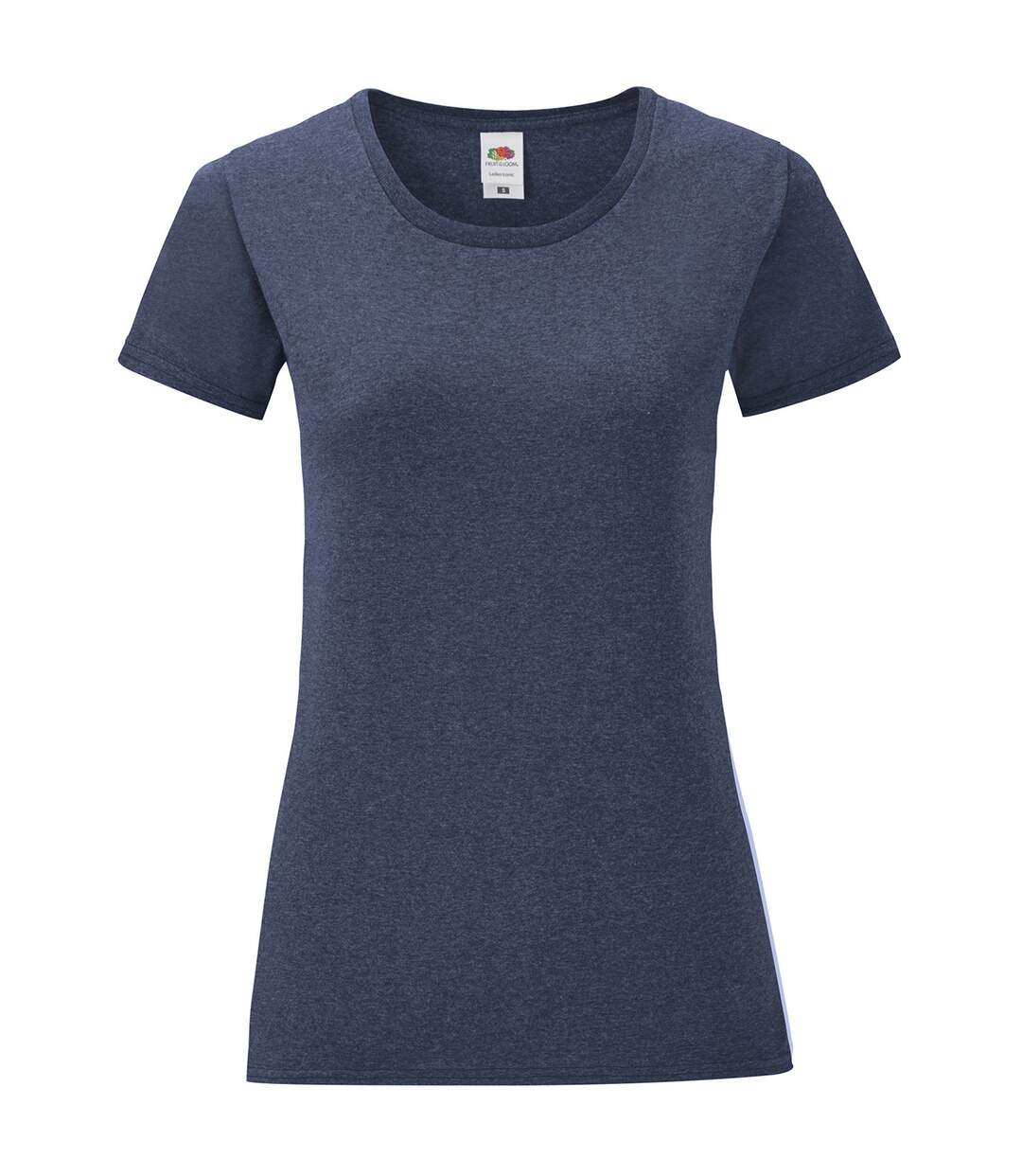 T-shirt iconic femme bleu marine Fruit of the Loom-2