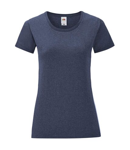 T-shirt iconic femme bleu marine Fruit of the Loom