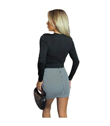 Robe Courte Soirée Femme Noir Blanc Ax
