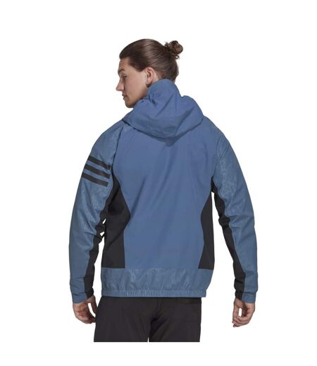 Mens Terrex Utilitas Waterproof Jacket Blue Adidas