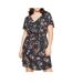 Robe Noire à Motifs Femme Vero Moda Easy - M