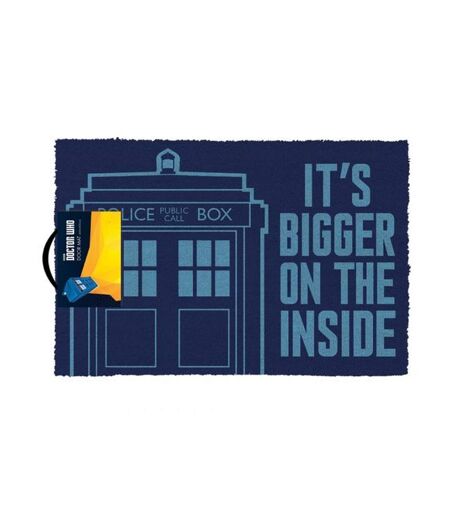 Doctor Who - Paillasson ITS BIGGER ON THE INSIDE (Bleu / Bleu ciel) (Taille unique) - UTBS3156