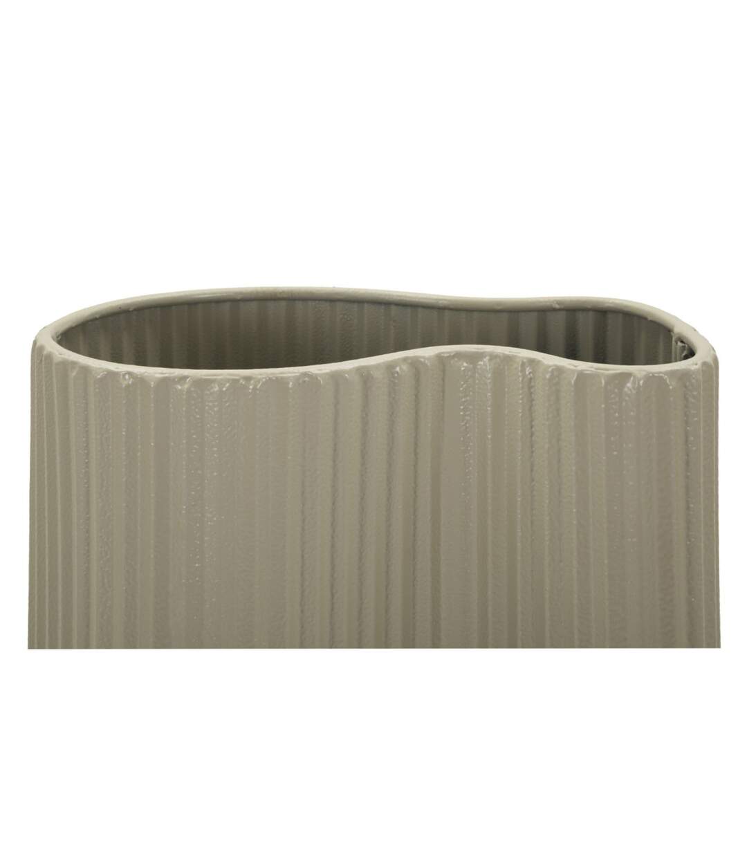 Vase Design en Métal Frankfurt 36cm Beige Foncé-4
