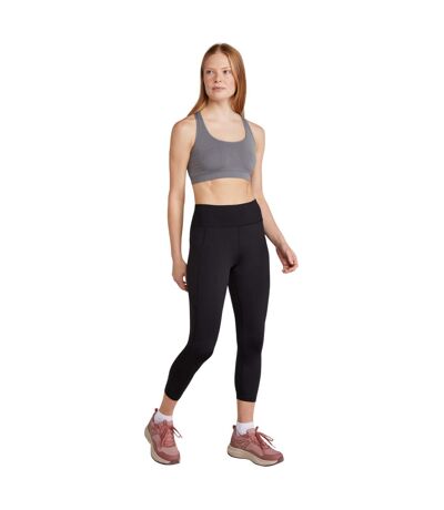 Womens/ladies Blackout High Waist 7/8 Leggings Black Mountain Warehouse