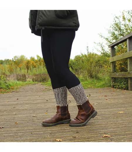 Lot de 12 chaussettes pour bottes en alpaga pour femme