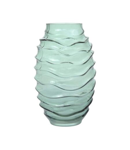 Vase Déco en Verre Soufflé Typo 25cm Vert