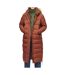Doudoune longues marron femme superdry faux fur-1