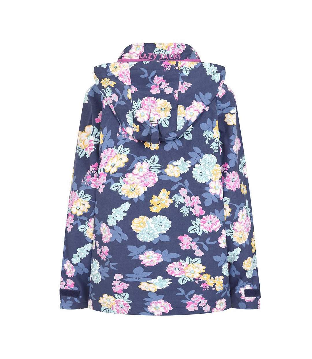 Veste Imperméable Motif/style Fleurs Femme Bleu Marine Rose Jaune Lazy Jacks-3