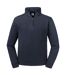 Sweat-shirt Authentique À Quart De Fermeture Éclair Pour Hommes Bleu Marine Russell-1