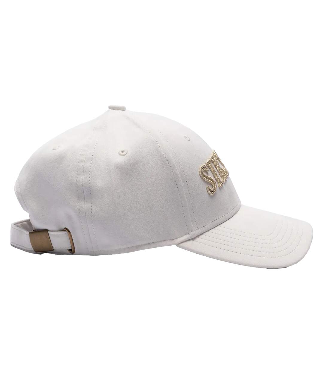 Logo Faux Suede Baseball Cap Ecru SikSilk-4