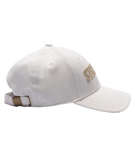 Logo Faux Suede Baseball Cap Ecru SikSilk