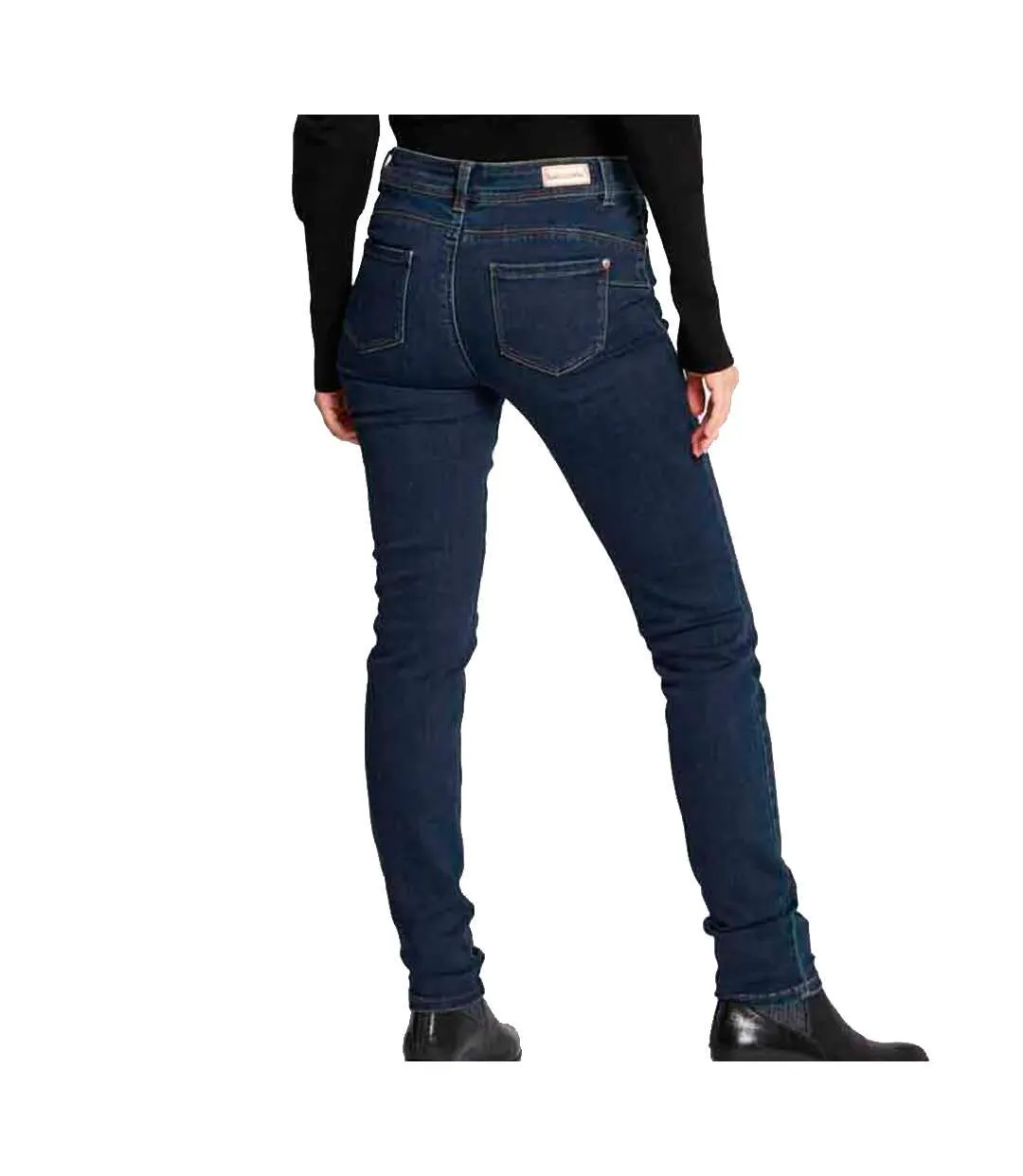 Jeans Slim Bleu foncé Femme Morgan Pom-2
