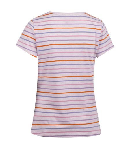 Womens/ladies michaela striped t-shirt white/multicoloured Trespass