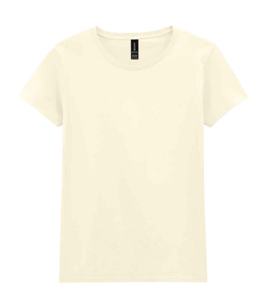 T-shirt Femme Blanc Cassé Gildan-1