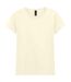 T-shirt Femme Blanc Cassé Gildan-1