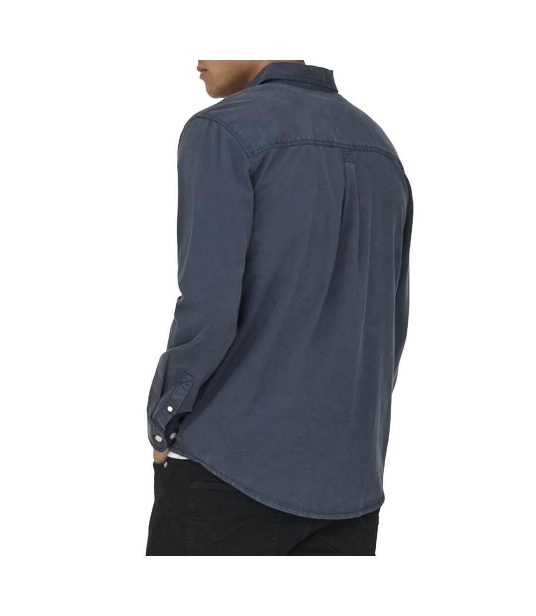 Chemise bleu homme only & sons sotto-2