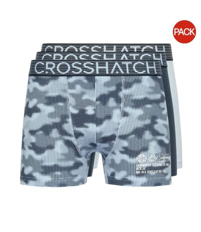 Pack Of 3  Mens Guillemot Boxer Shorts  Navy Crosshatch