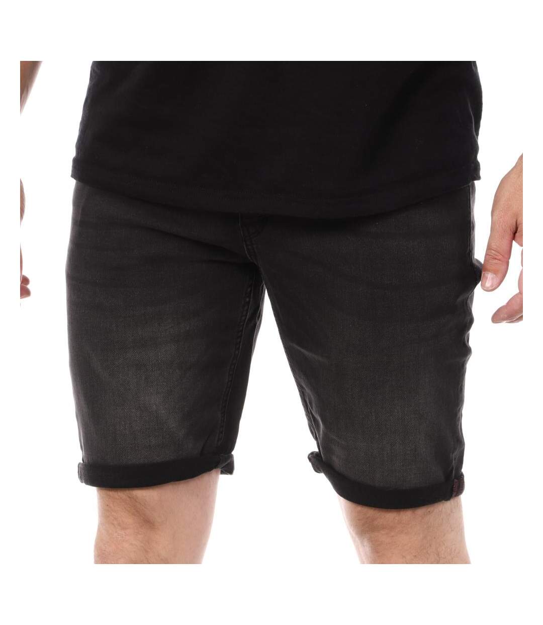 Short en Jean Noir Homme Schott Luca - 3XL-1