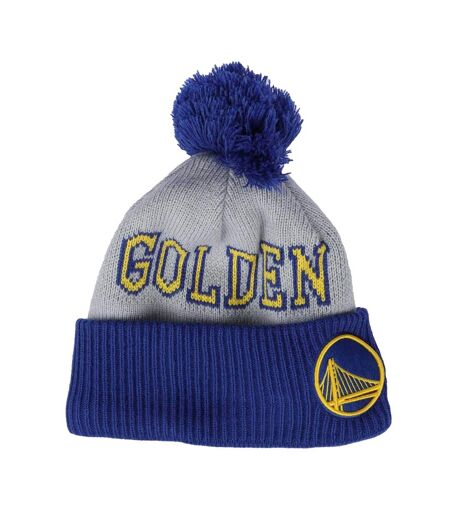 Mens Nba Tip Off 2013 Golden State Warriors Knitted Bobble Beanie Blue Grey Yellow New Era