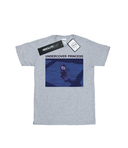 Disney Femme/Les femmes Aladdin Undercover Princess Cotton Boyfriend T-Shirt (Gris sportif) - UTBI42758