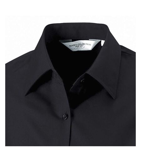 Chemisier À Manches Longues 100% Coton Femme Noir Jerzees