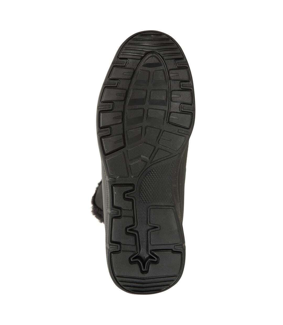 Womens/ladies Boston Fleece Lined Snow Boots Black Mountain Warehouse-4