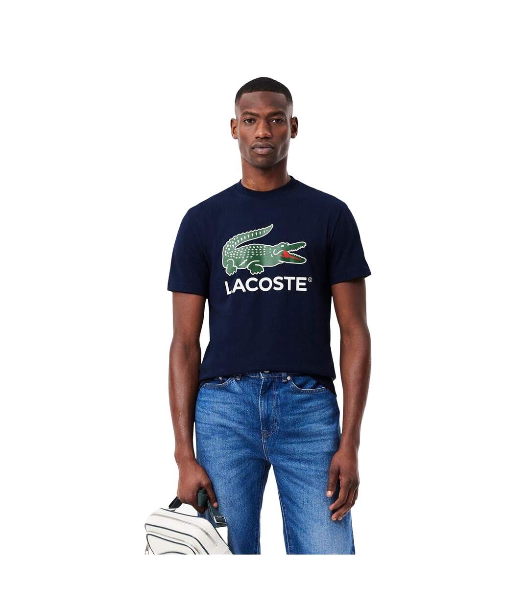 Mens Crocodile Print Regular T-shirt Navy Lacoste-4