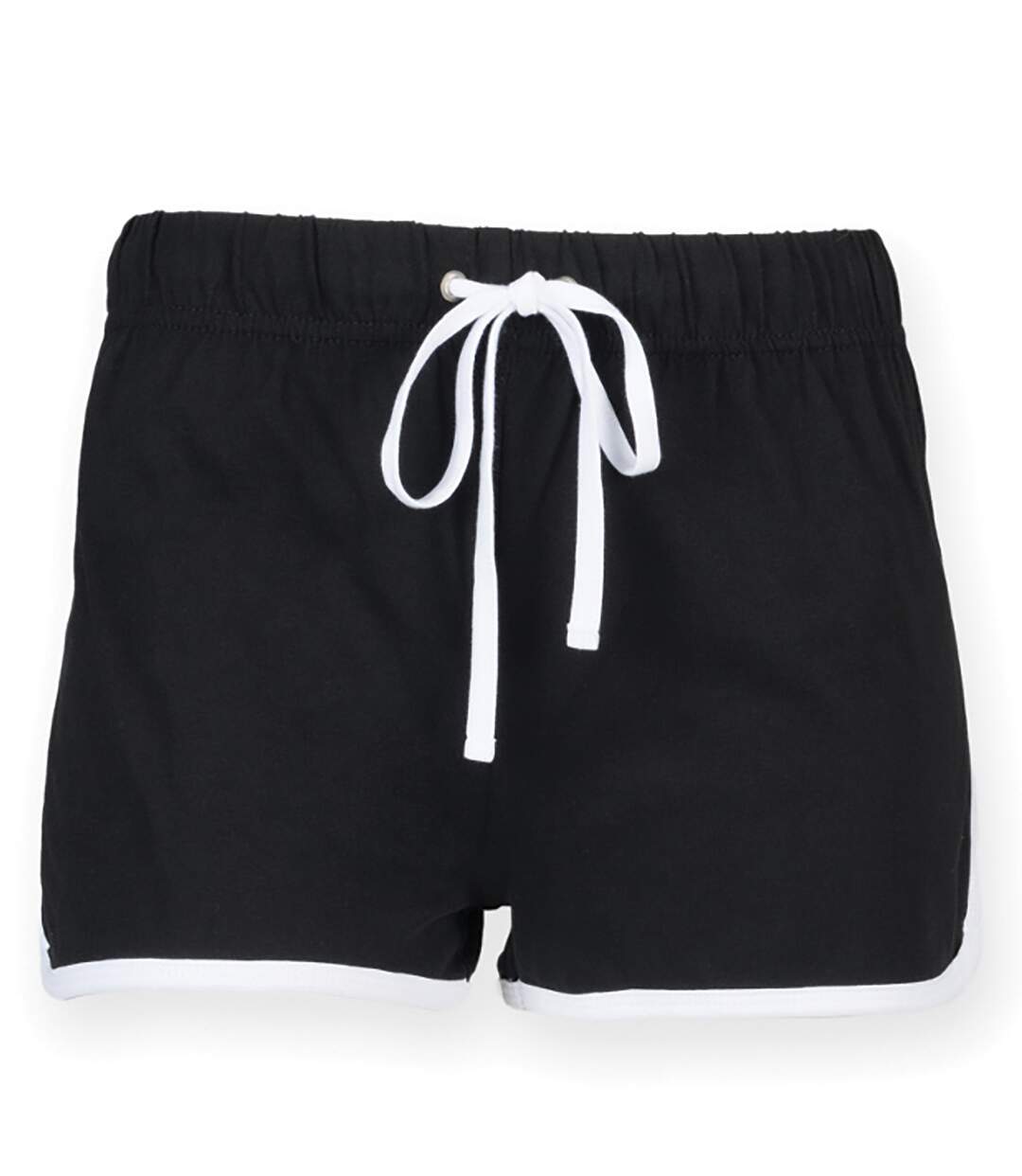 Short de sport rétro femme noir/blanc Skinni Fit-1