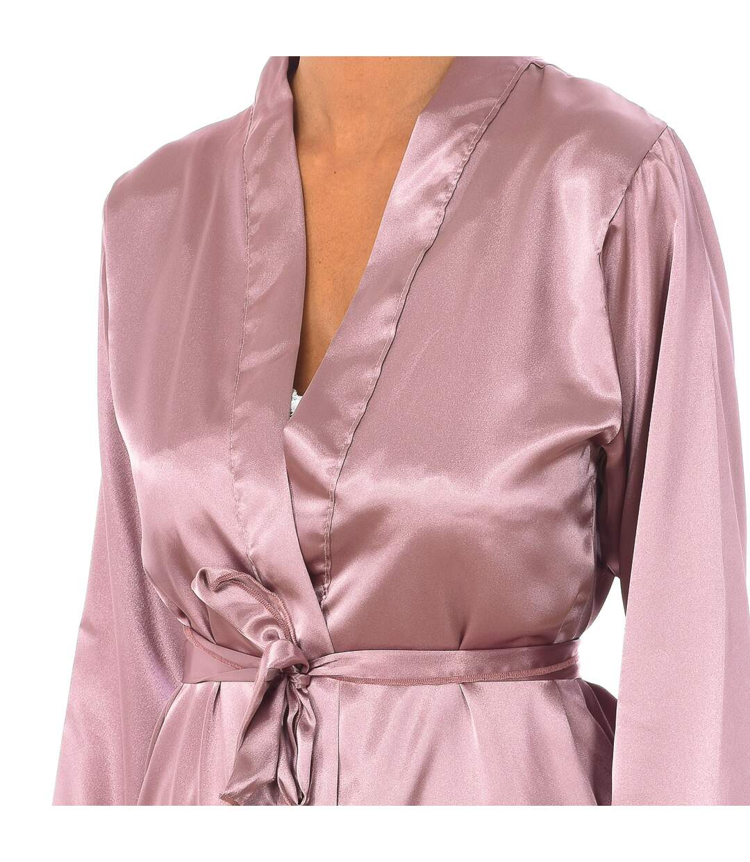 Cross 3/4 sleeve robe with drawstring closure 2116 woman-2