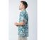 Chemise homme été casual LORENZO motif fleuri bleu Coton Du Monde-3