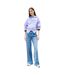 Sweat Court À Capuche Motif/style Universitaire Femme Rétro Bleu Tommy Jeans-4