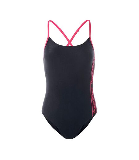 Maillot De Bain 1 Pièce Sublime Femme Noir Framboise Vif Aquawave