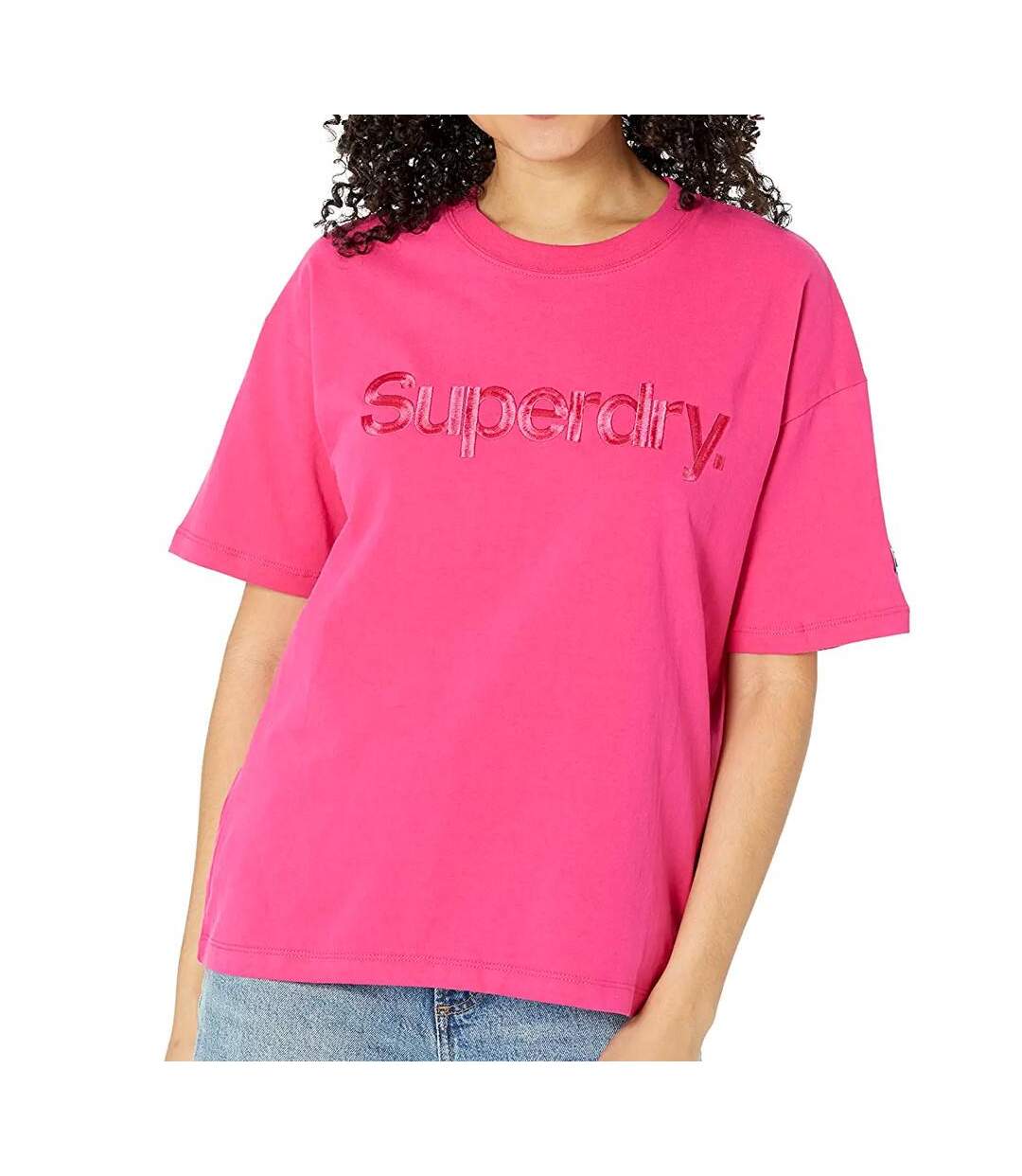 T-shirt Rose Femme Superdry Source Tee - 36-1